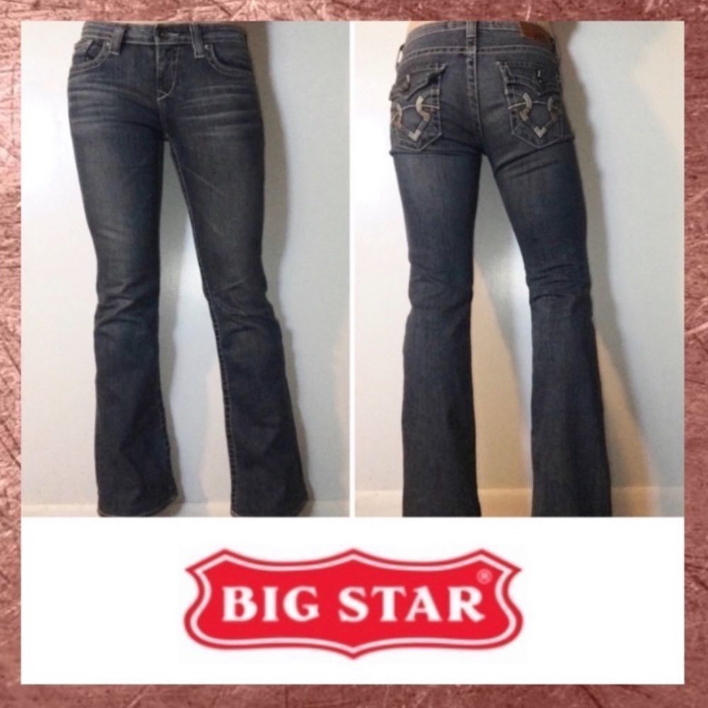 Big Star Remy Low Rise Boot Cut Denim Jeans 27 4